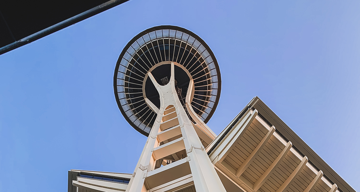 Space Needle Visit at Dusk in Seattle