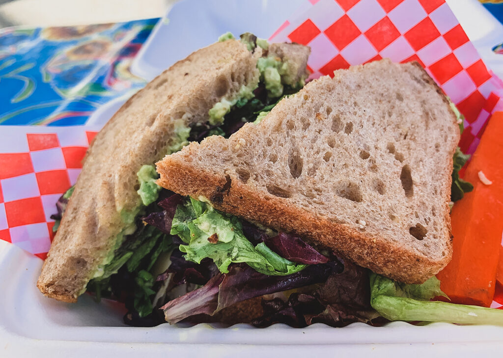 Smoked turkey sandwich from The Picnic Basket in Santa Cruz