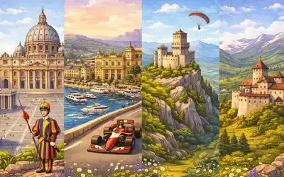 The Four Smallest European Countries: Vatican City, Monaco, San Marino & Liechtenstein