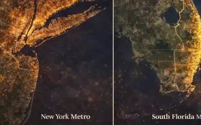 New York Metro Area in Size Compared to South Florida Metro